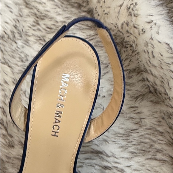 MACH & MACH Navy Bow Embellished 2 inch Heels - Picture 6 of 6